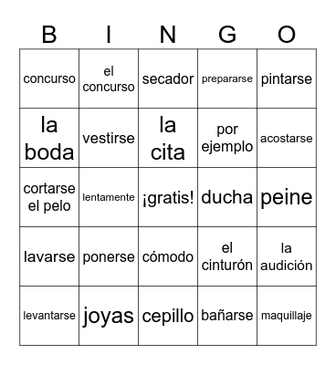 loteria Bingo Card