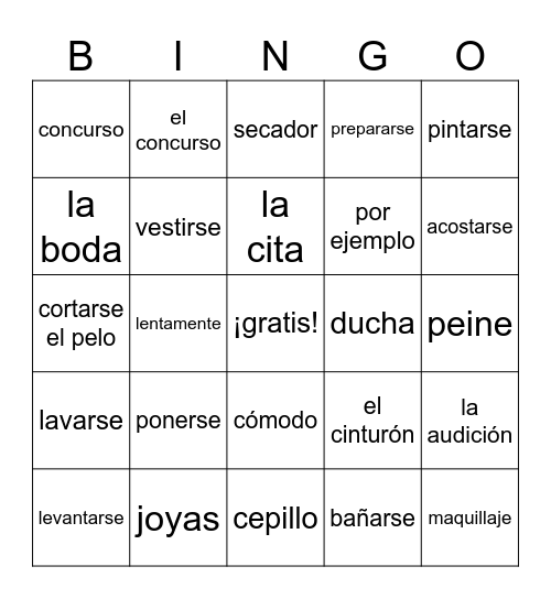 loteria Bingo Card