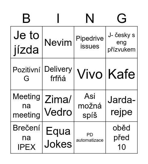 SOS Bingo Card