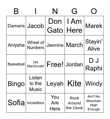 March Bingo Card