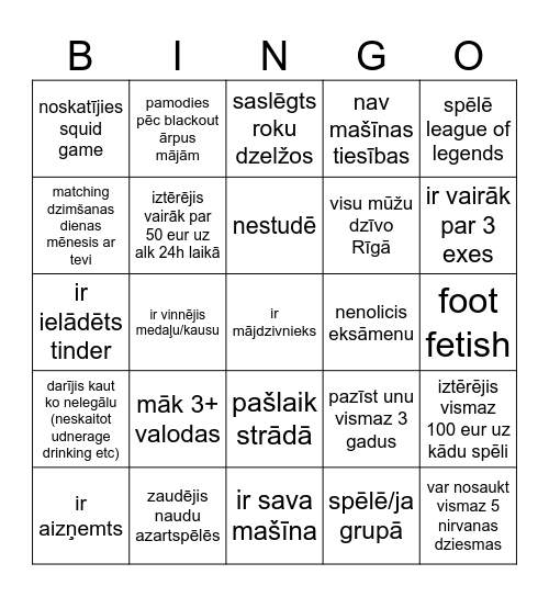dz.d Bingo Card