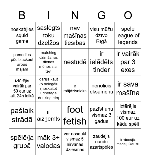 dz.d Bingo Card
