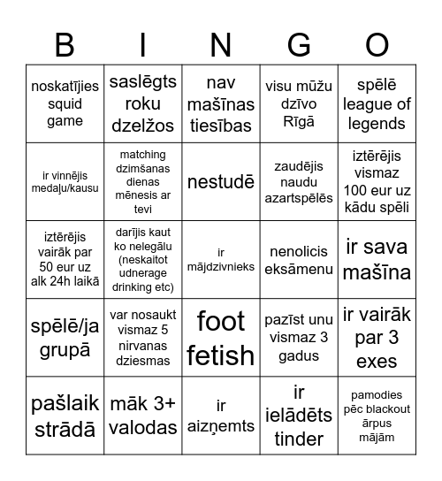 dz.d Bingo Card