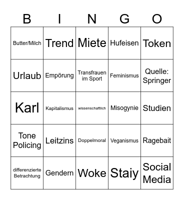 Alicia Joe Bingo Card
