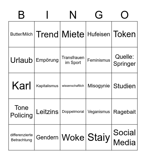 Alicia Joe Bingo Card