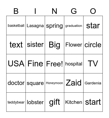Bingo Card