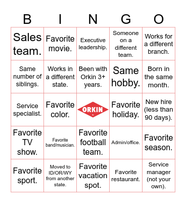 All Hands Bingo 2025 Bingo Card