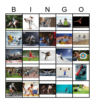 People in sports Bingo Card