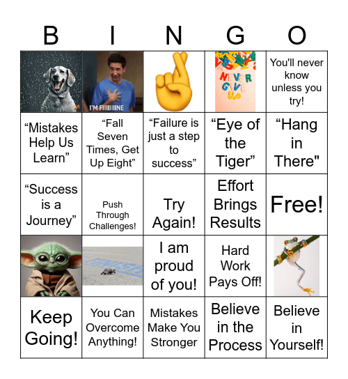 STAAR BINGO Card