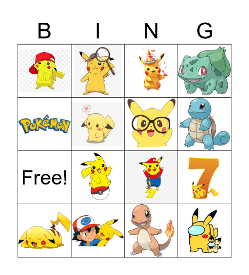PIKACHU BINGO Card