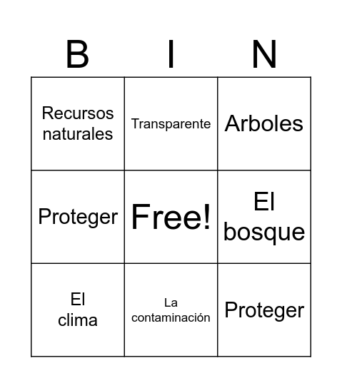 EcoBingo Card