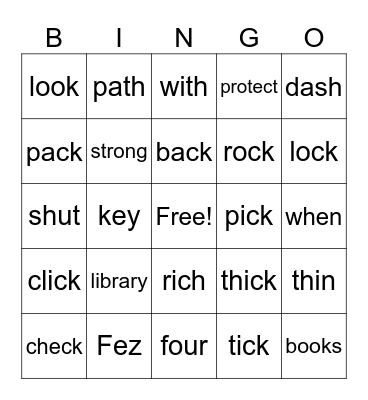 The library of Fez Bingo Card