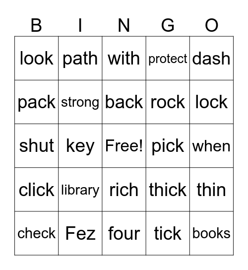 The library of Fez Bingo Card