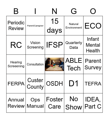 SoonerStart Bingo Card