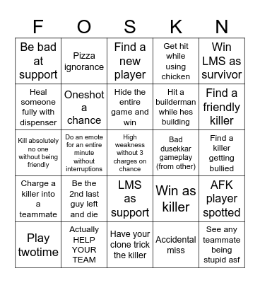 Its time we forsake Bingo Card