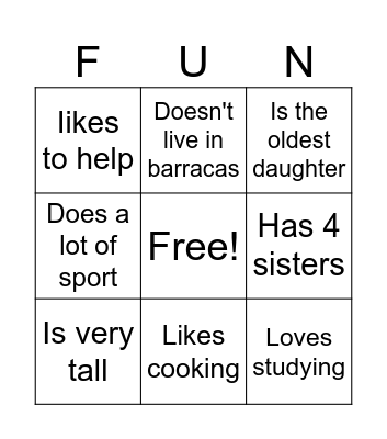 Human bingo Card