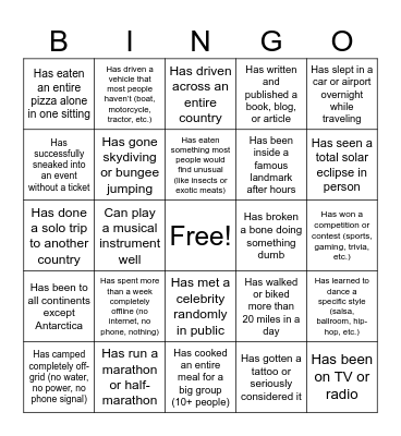 M&O + DQ + Friends Bingo Card