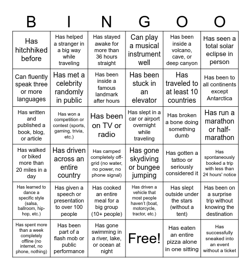Bingo Card