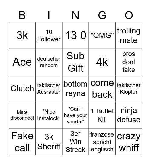 Kaufsuchtsbingo Card