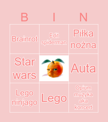 Bingo tik tok Bingo Card