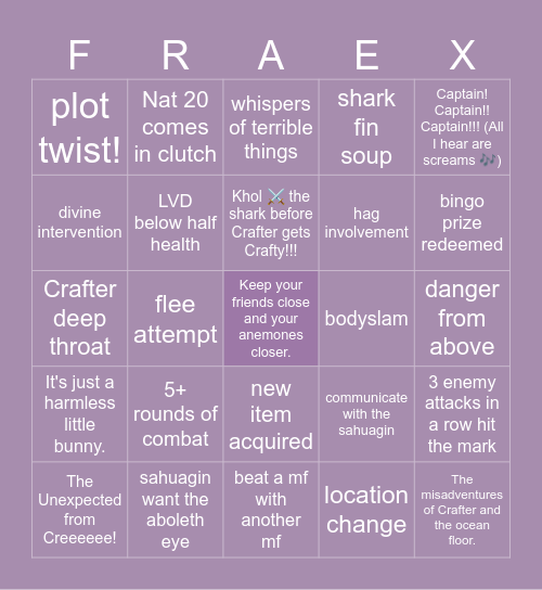 The Battle Continues: Clash on the Open Waters! Bingo Card