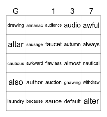 Bingo Card