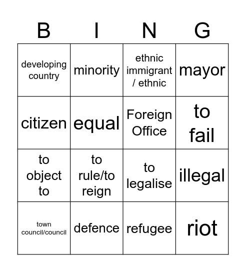 FinishUp 51-60 Bingo Card