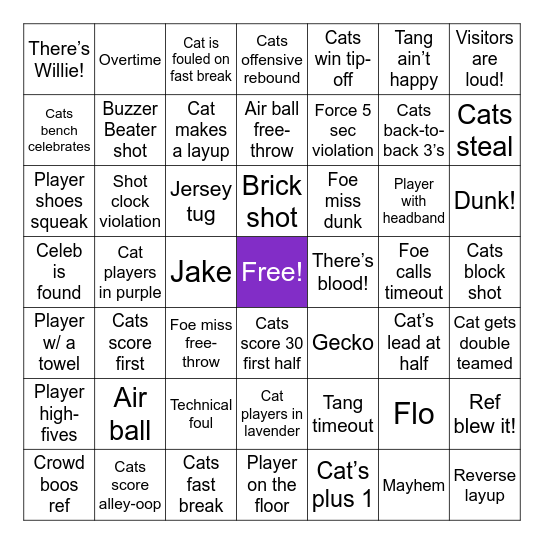 K-State Bingo Card