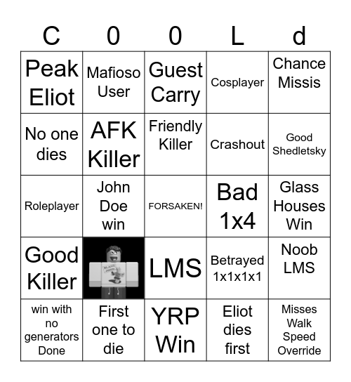Forsakend Bingo Card