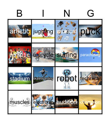 Talents and Abilities Bingo Card
