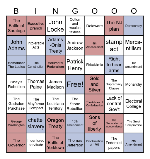 MIDTERM REVIEW Bingo Card