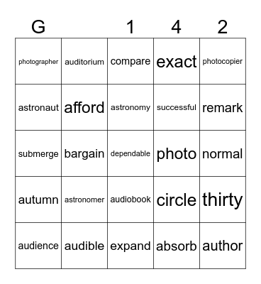 Bingo Card