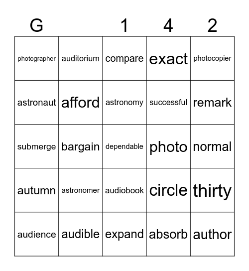Bingo Card