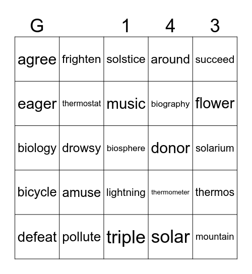 Bingo Card
