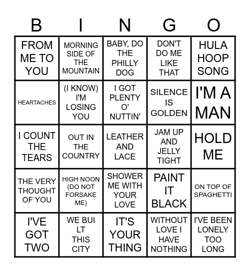 MB #84  -  JUMPIN' AROUND Bingo Card