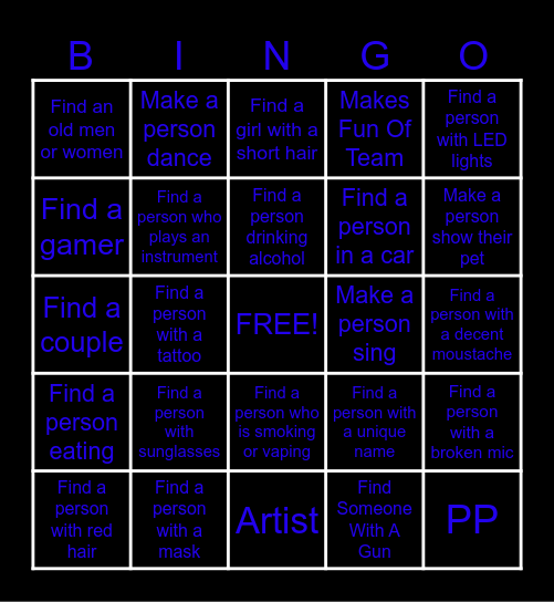 Omegle Bingo Card