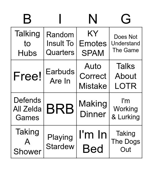 KY Bingo Card
