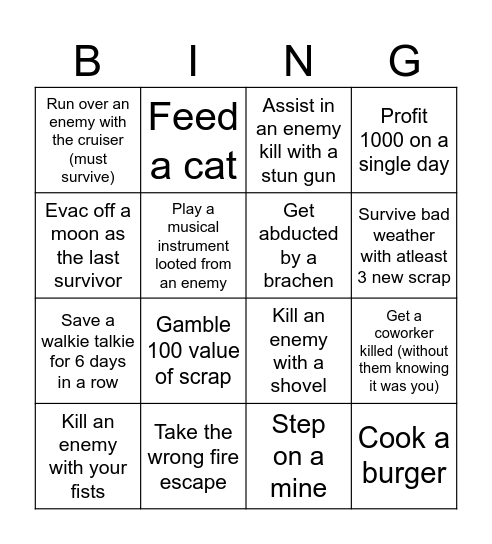 Best/Worst Employee Bingo Card