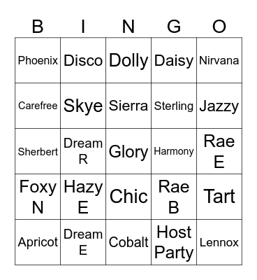 Bingo Blingo Bingo Card