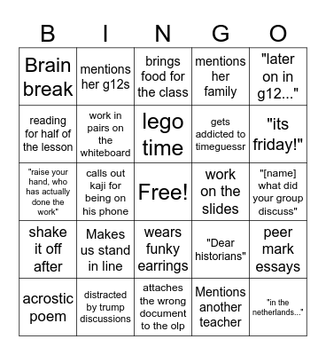Altena Bingo Card