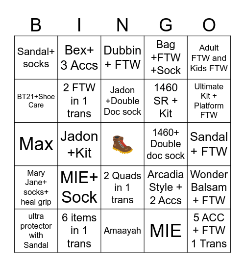 Santa Anita BINGO Card