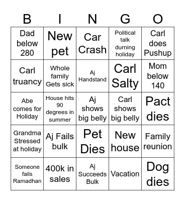 2025 bingo Card