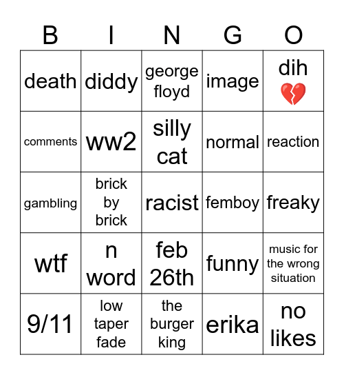 bingo insta Bingo Card