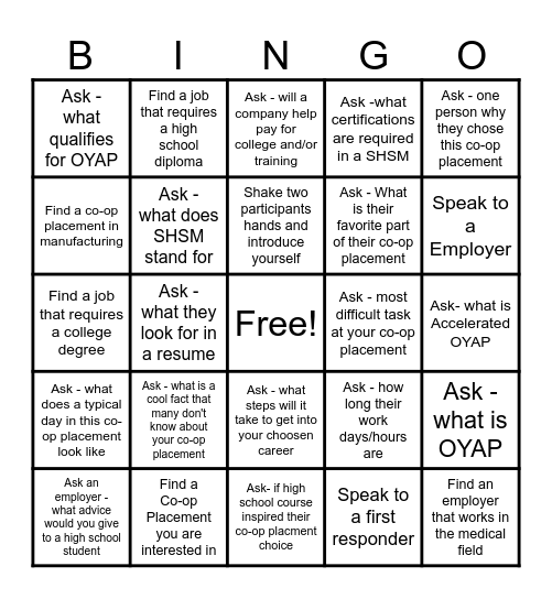 Ignite Your Future Bingo Card