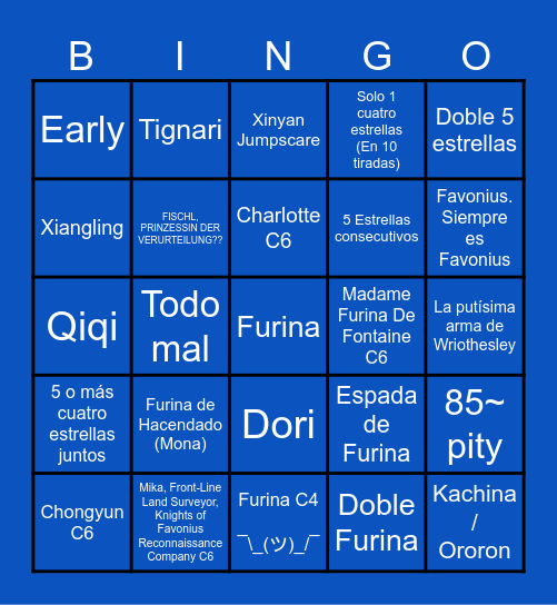 Oui Oui Baguette Bingo Card