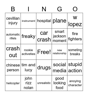 da rookie Bingo Card