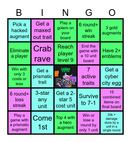 TFT Bingo Card