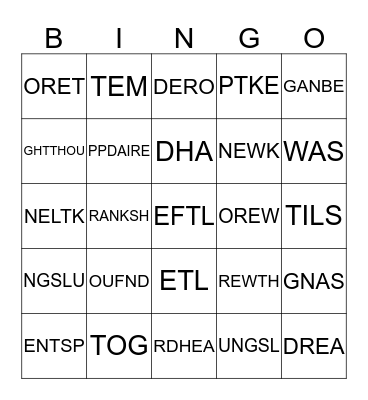 IRR. VERBS IXL 2-7 AND SET#1 Bingo Card