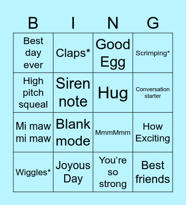 Emgo Bingo Card