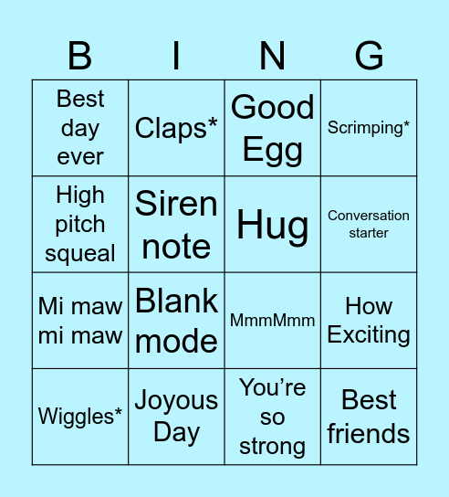 Emgo Bingo Card